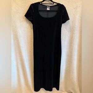 Chic Black Sequin Maxi Dress